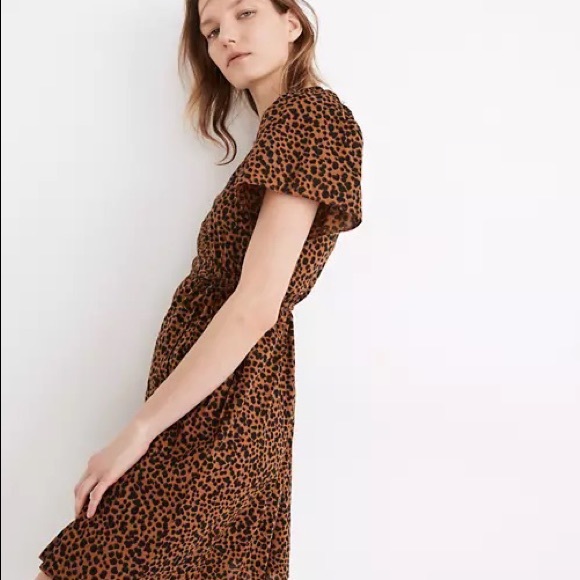 Madewell Flutter Sleeve Wrap Dress - Picture 2 of 9